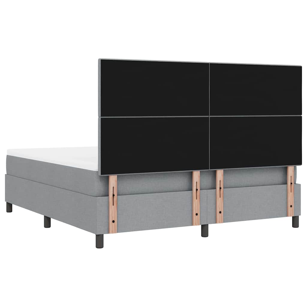 Krevet s opruga kutije Svjetlosiva 180 x 200 cm tkanina