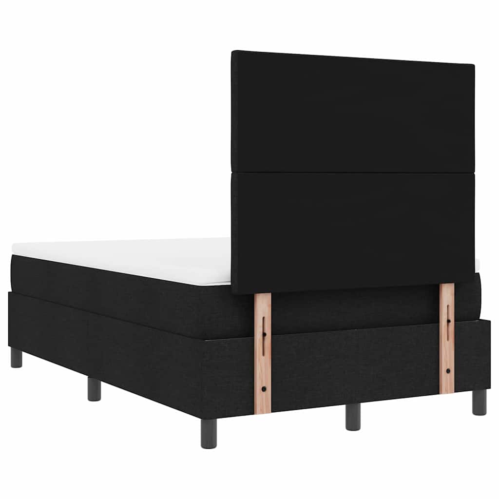 Krevet s opruga kutije s LED trakama Crna 120 x 200 cm tkanina