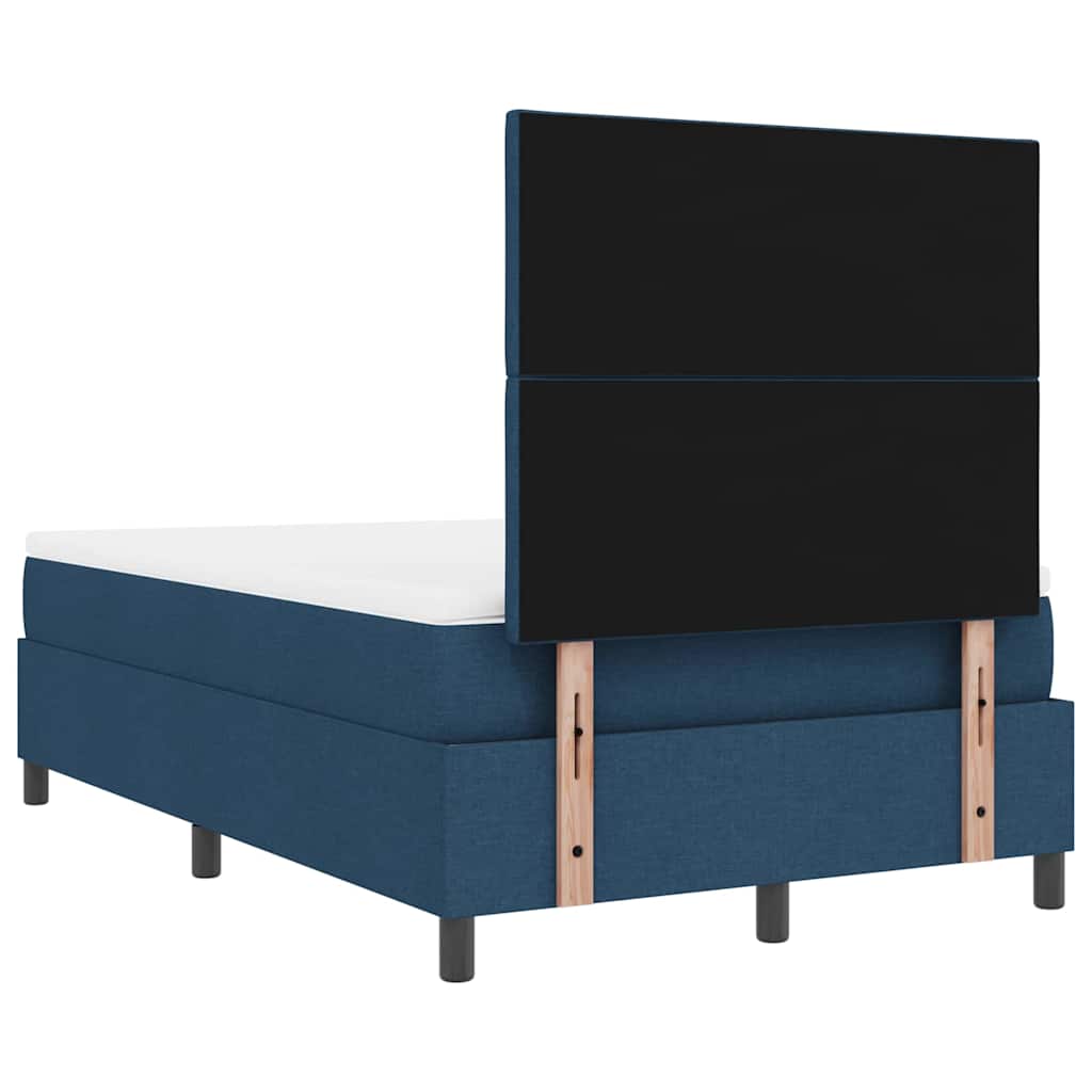 Krevet s opruga kutije s madracem Plava 120 x 200 cm tkanina