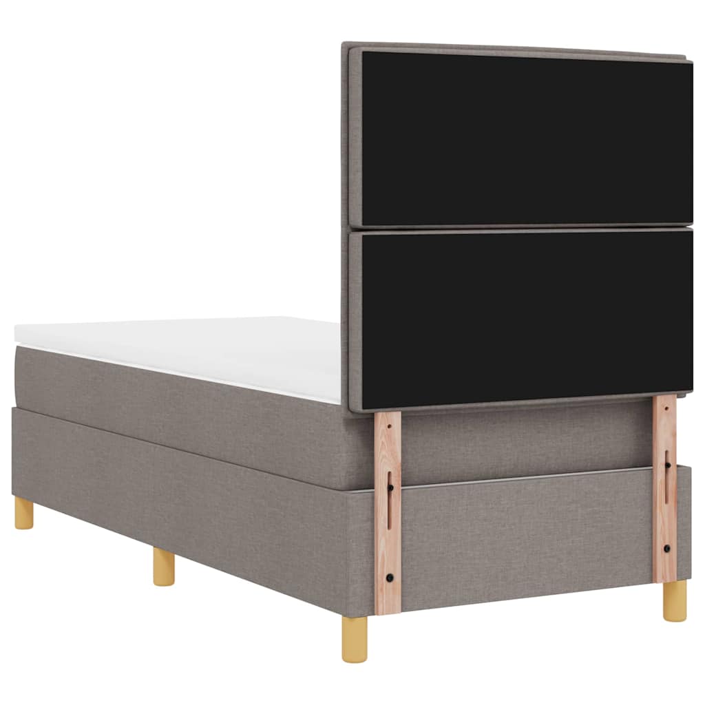 LED Box Spring Krevet Sivo-smeđa 80 x 200 cm tkanina