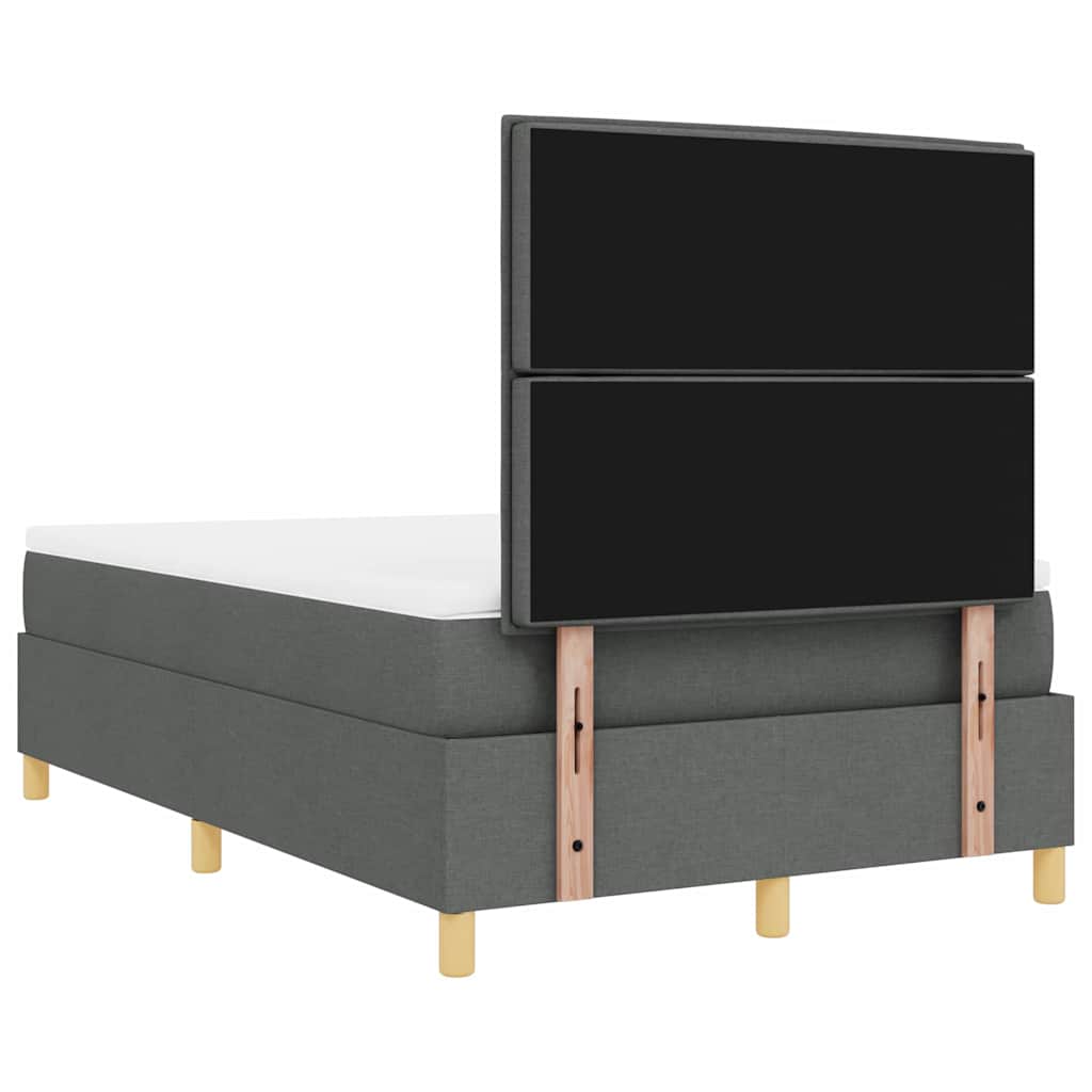 LED Box Spring Krevet Tamno siva 120 x 190 cm tkanina
