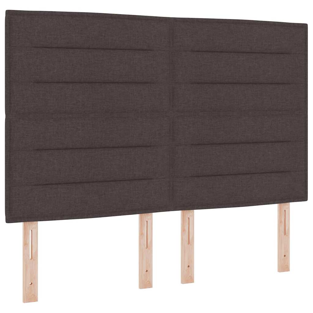 LED Box Spring Krevet Tamno smeđa 160 x 200 cm tkanina