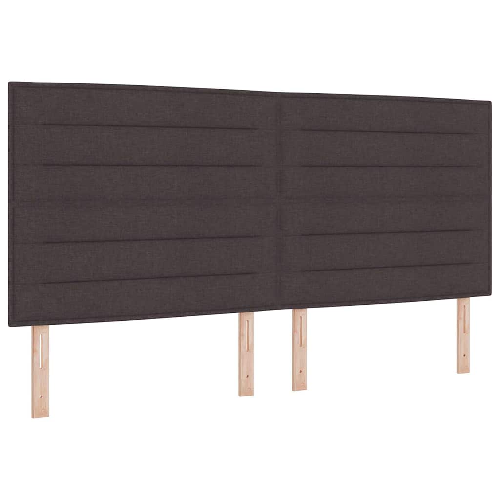 LED Box Spring Krevet Tamno smeđa 200 x 200 cm tkanina