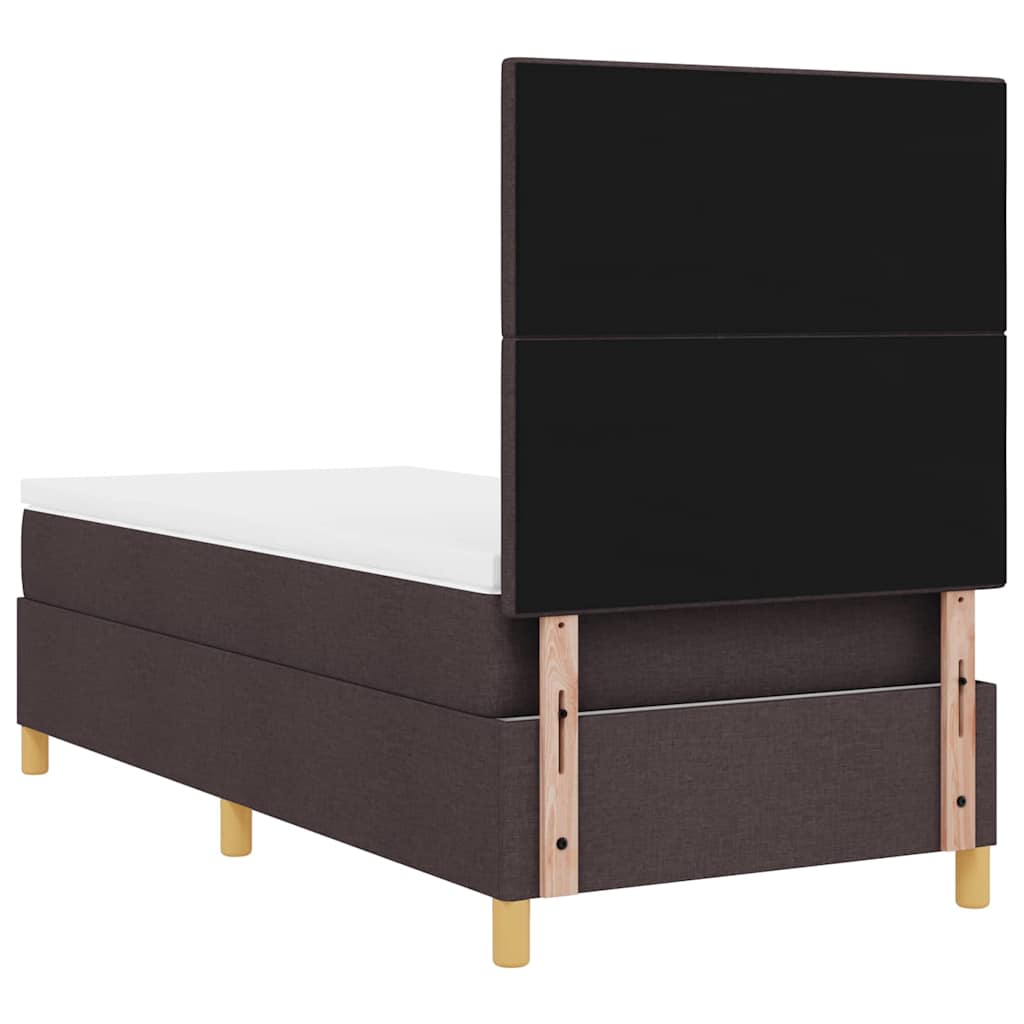 LED Box Spring Krevet Tamno smeđa 80 x 200 cm tkanina