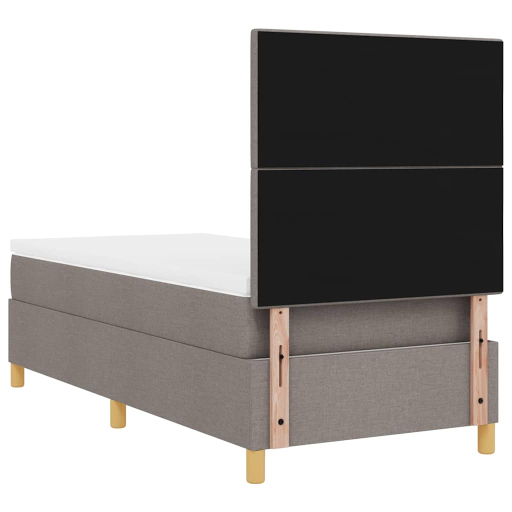 LED Box Spring Krevet s madracem Sivo-smeđa 90 x 190 cm tkanina