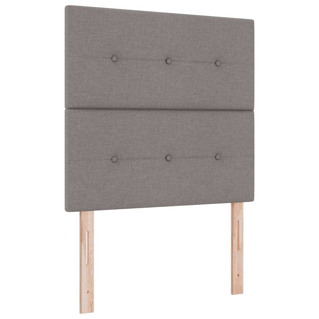 LED Box Spring Krevet Sivo-smeđa 120 x 200 cm tkanina