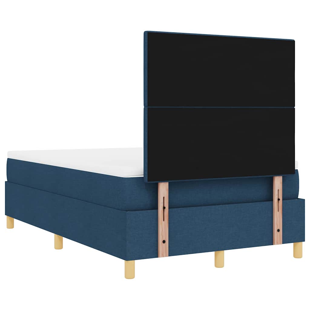 LED Box Spring Krevet s uzglavljem Plava 120 x 200 cm tkanina