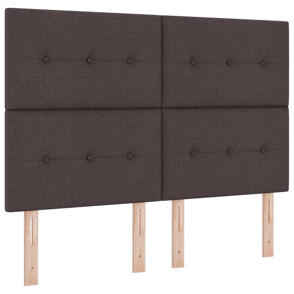 LED Box Spring Krevet Tamno smeđa 160 x 200 cm tkanina