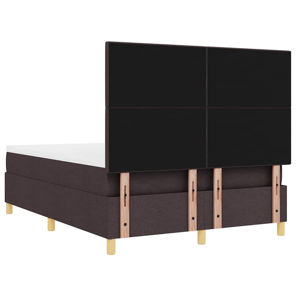 LED Box Spring Krevet Tamno smeđa 160 x 200 cm tkanina