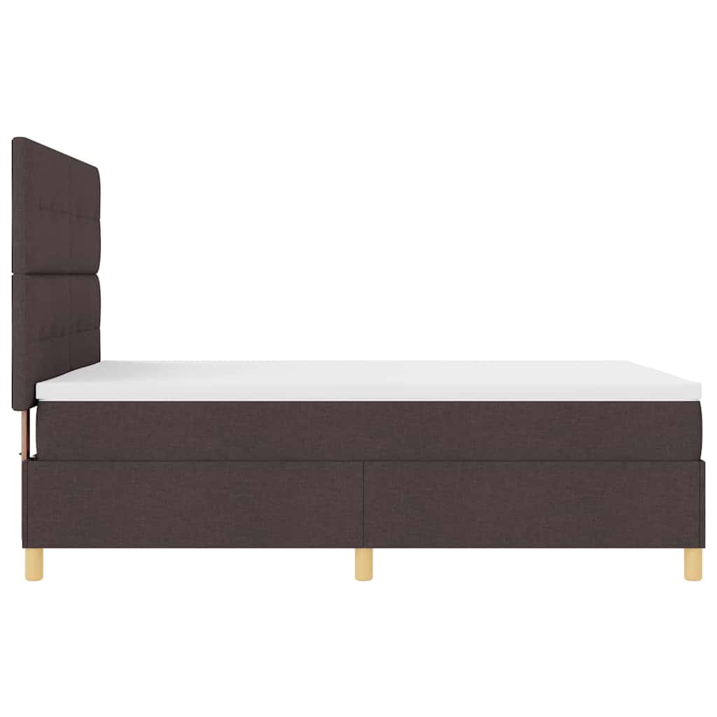 LED Box Spring Krevet Tamno smeđa 160 x 200 cm tkanina