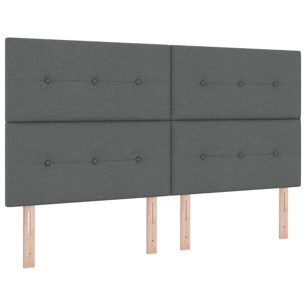 LED Box Spring Krevet Tamno siva 180 x 200 cm tkanina