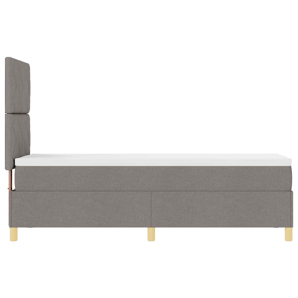 LED Box Spring Krevet Sivo-smeđa 80 x 200 cm tkanina