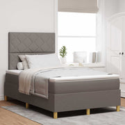 LED Box Spring Krevet Sivo-smeđa 120 x 190 cm tkanina