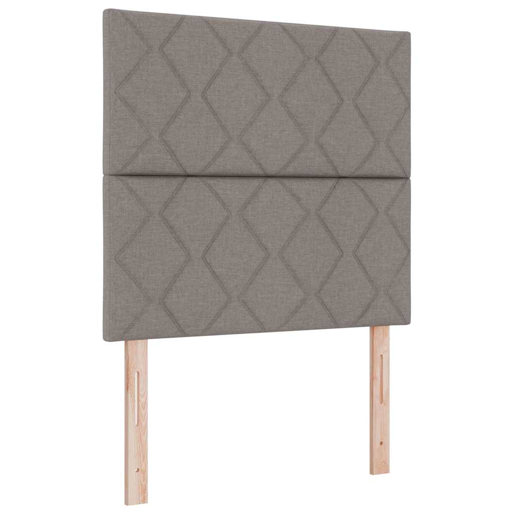 LED Box Spring Krevet Sivo-smeđa 120 x 190 cm tkanina