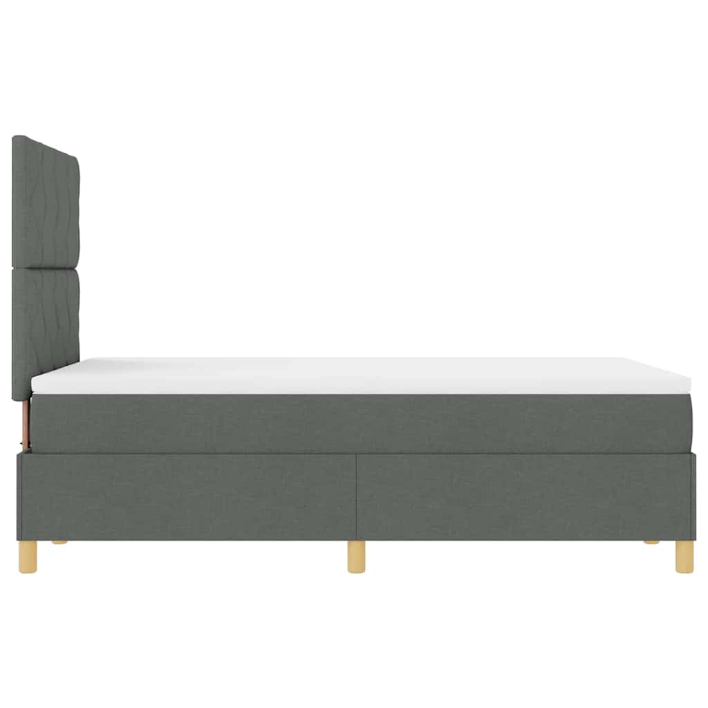 LED Box Spring Krevet Tamno siva 120 x 200 cm tkanina