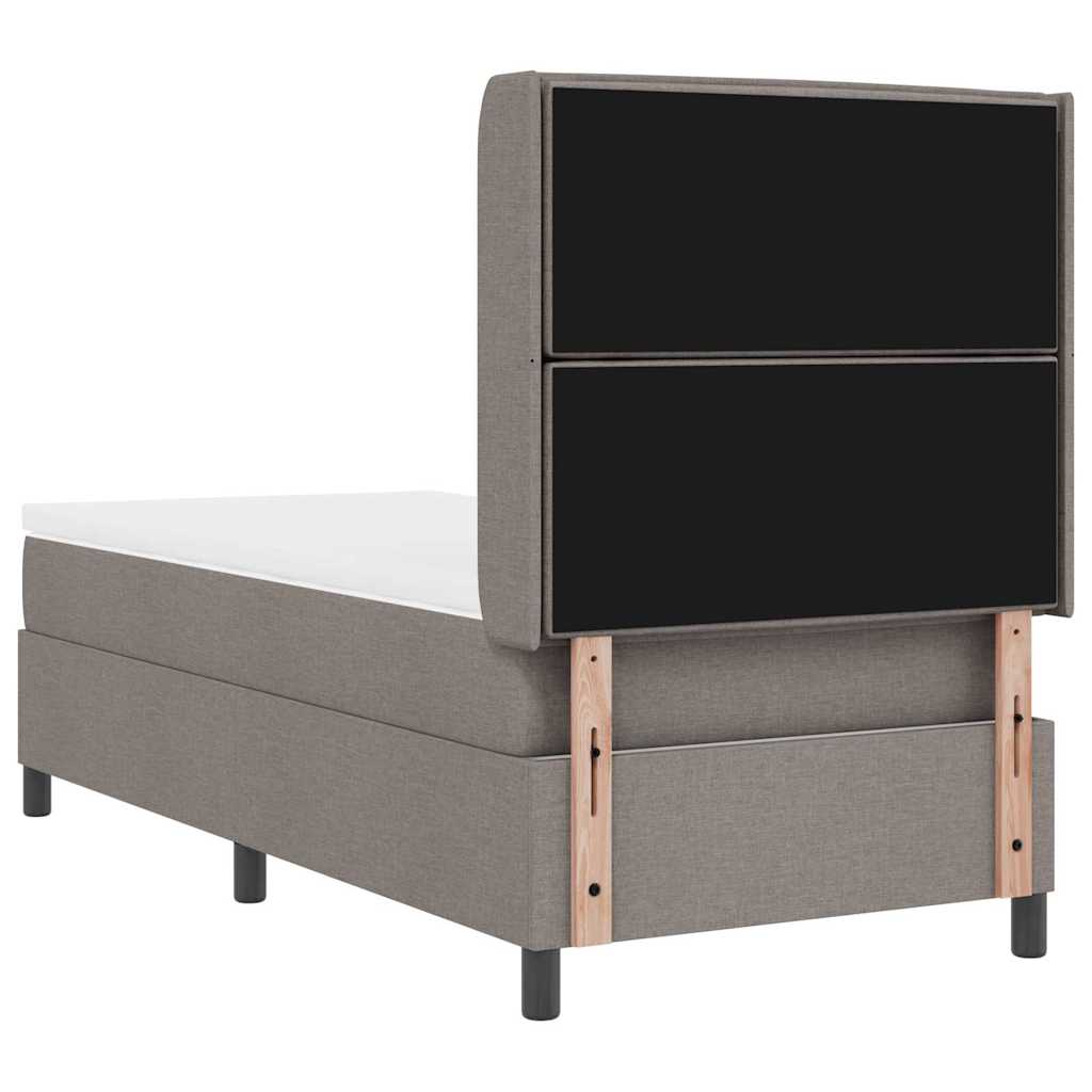 LED Box Spring Krevet s madracem Sivo-smeđa 90 x 190 cm tkanina