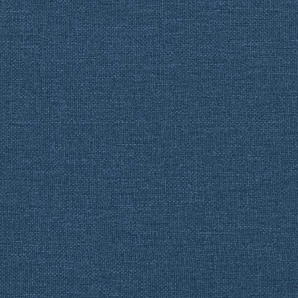 LED Box Spring Krevet s madracem Plava 140 x 200 cm tkanina