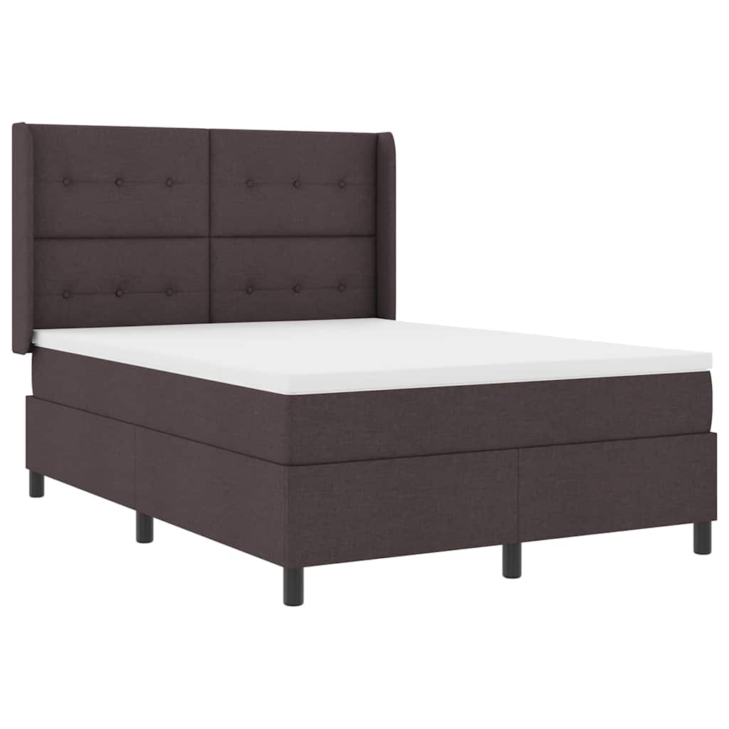 LED Box Spring Krevet Tamno smeđa 160 x 200 cm tkanina