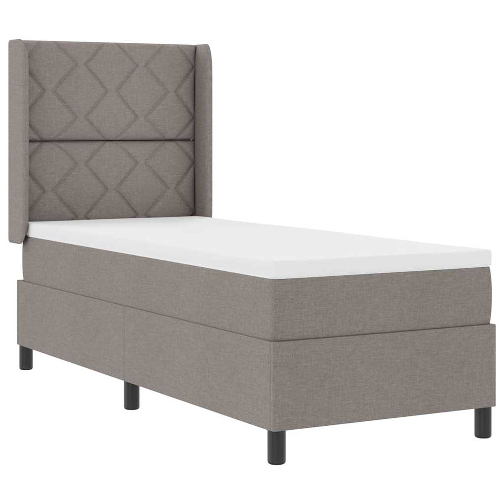 LED Box Spring Krevet Sivo-smeđa 80 x 200 cm tkanina