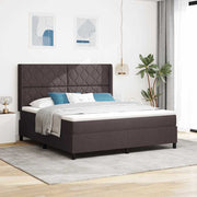 LED Box Spring Krevet Tamno smeđa 180 x 200 cm tkanina
