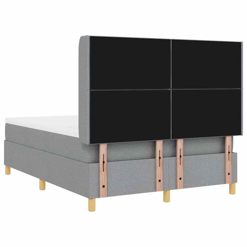 Krevet s opruga kutije Svijetlo siva 160 x 200 cm tkanina