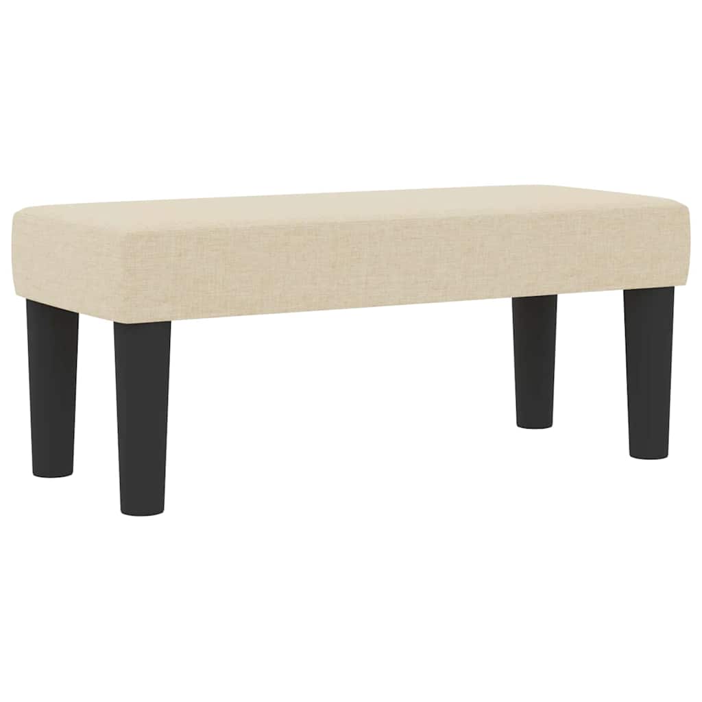 Krevet s opruga kutije s uzglavljem Krema 100 x 200 cm tkanina