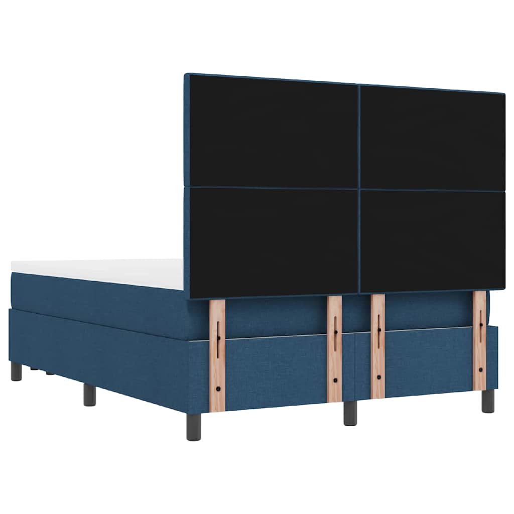 Krevet s opruga kutije s uzglavljem Plava 160 x 200 cm tkanina
