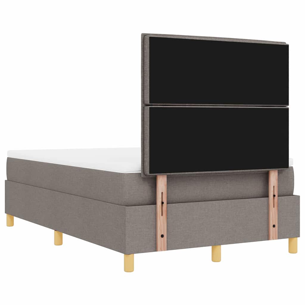 Krevet s opruga kutije Sivo-smeđa 200 x 120 cm tkanina