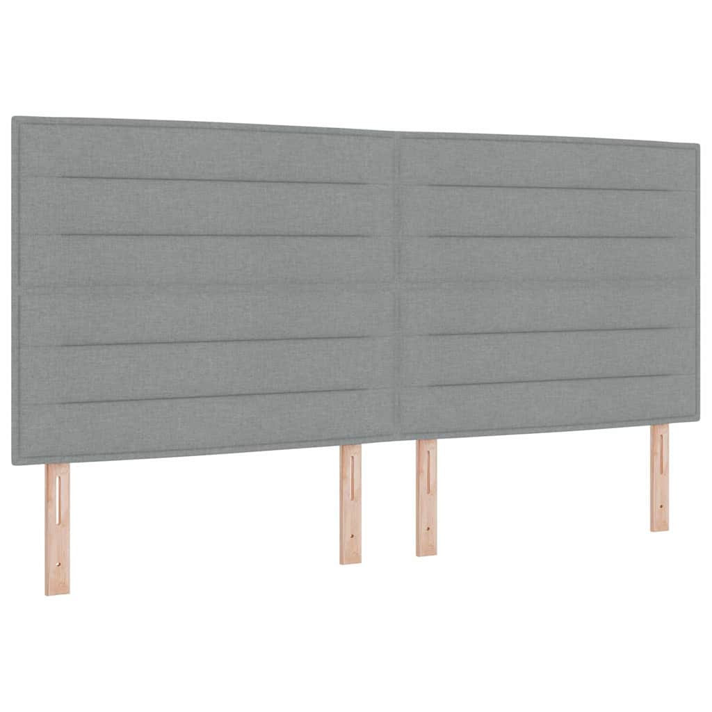 Krevet s opruga kutije Svjetlosiva 200 x 200 cm tkanina