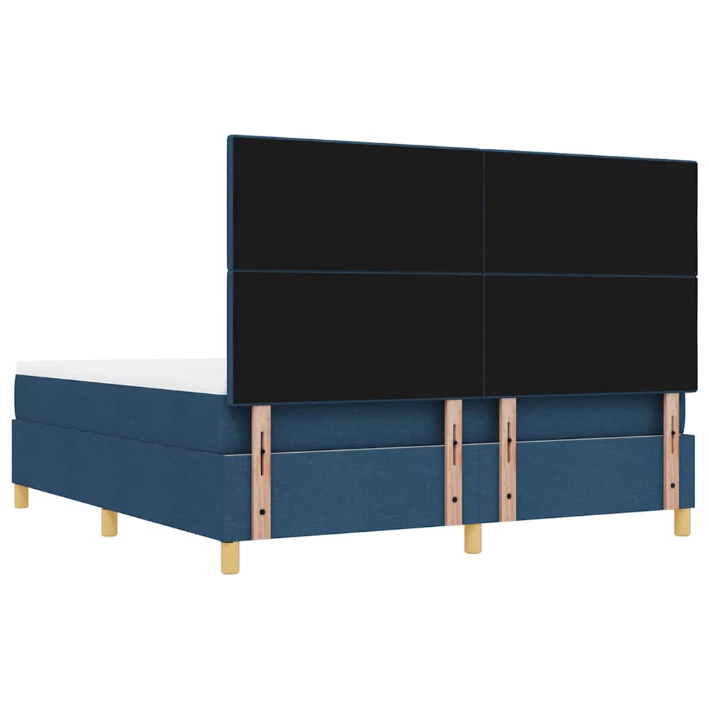 Krevet s opruga kutije s jastukom Plava 200 x 180 cm tkanina