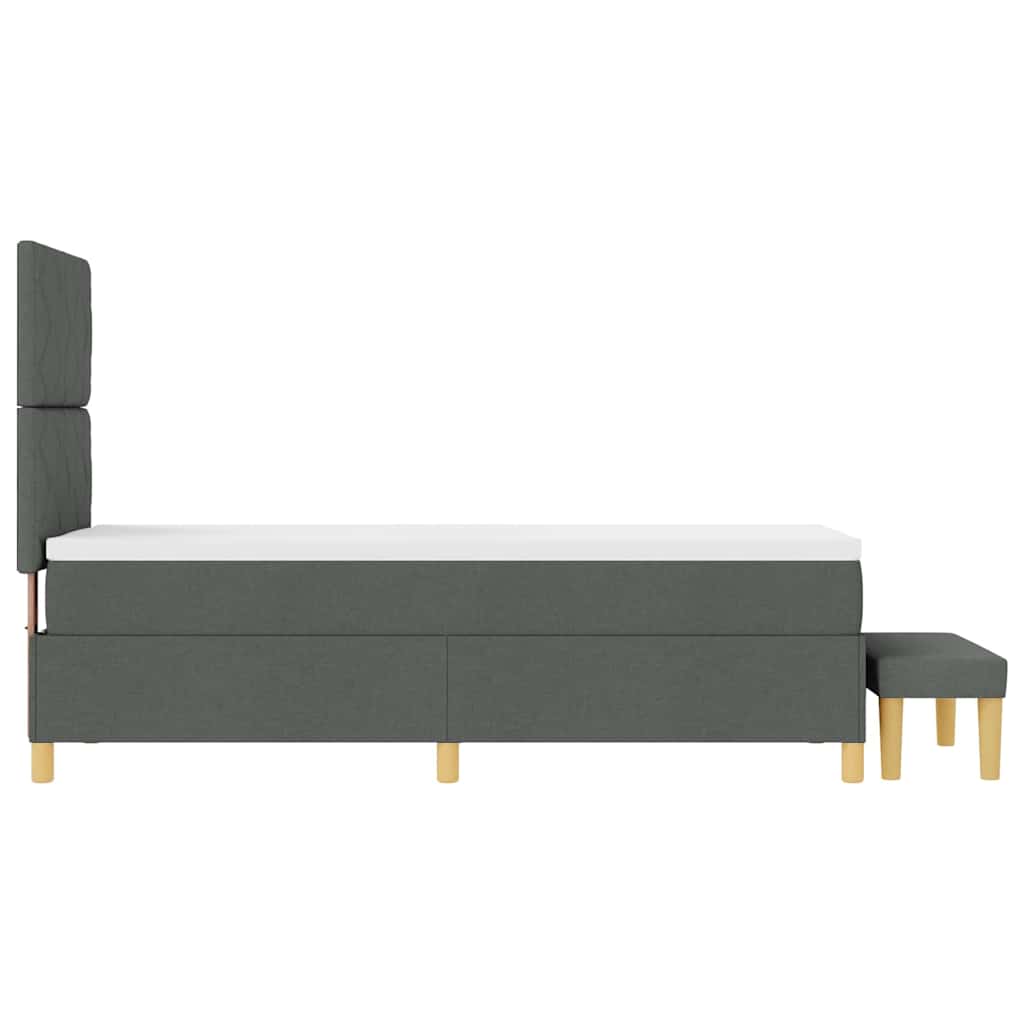 Krevet s opruga kutije Tamno siva 200 x 80 cm tkanina