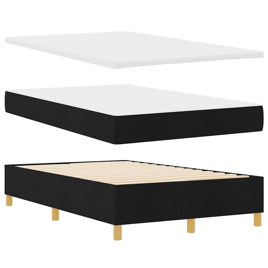 Krevet s opruga kutije s jastukom Crna 200 x 120 cm tkanina