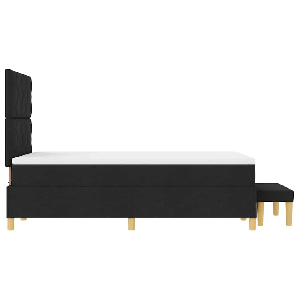 Krevet s opruga kutije s jastukom Crna 200 x 120 cm tkanina