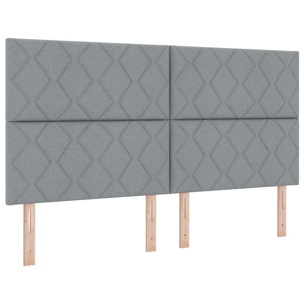 Krevet s opruga kutije Svjetlosiva 200 x 180 cm tkanina