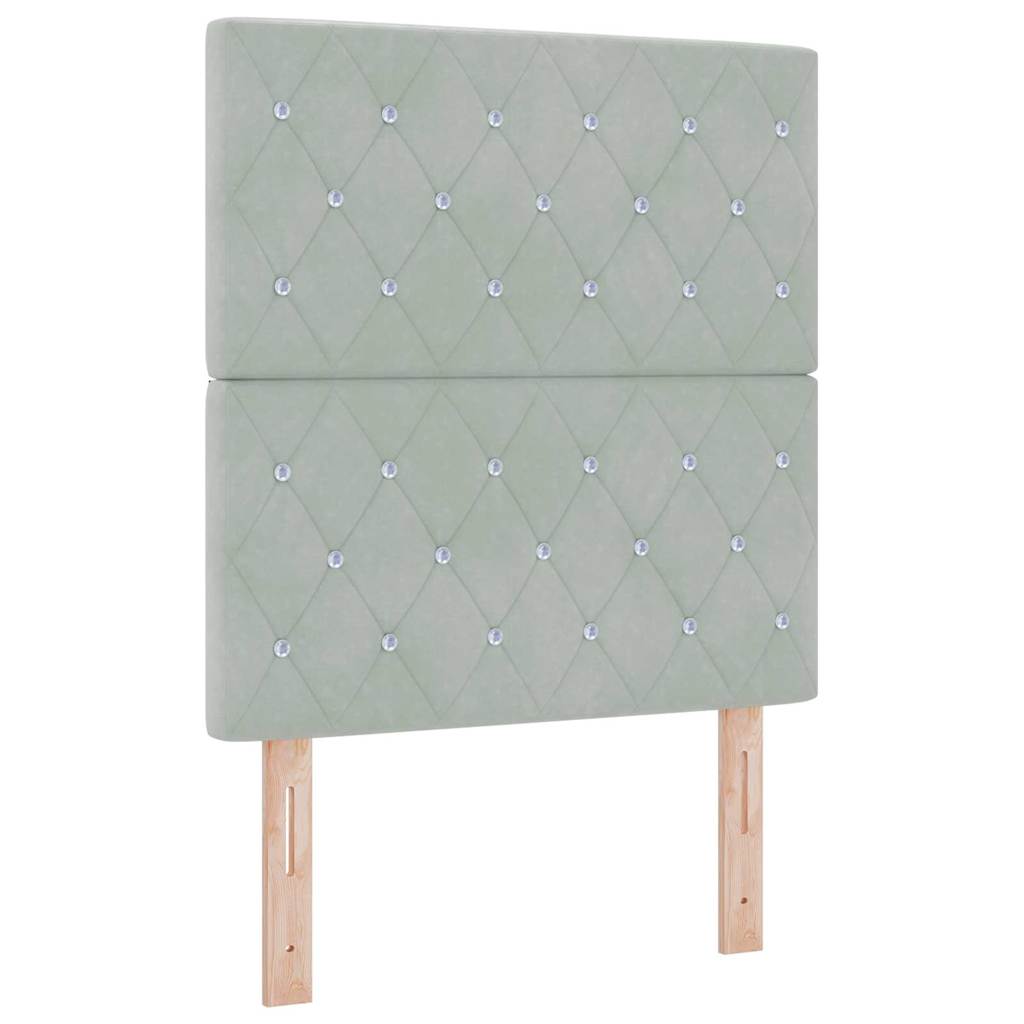 Krevet s opruga kutije Svjetlosiva 200 x 80 cm Baršun