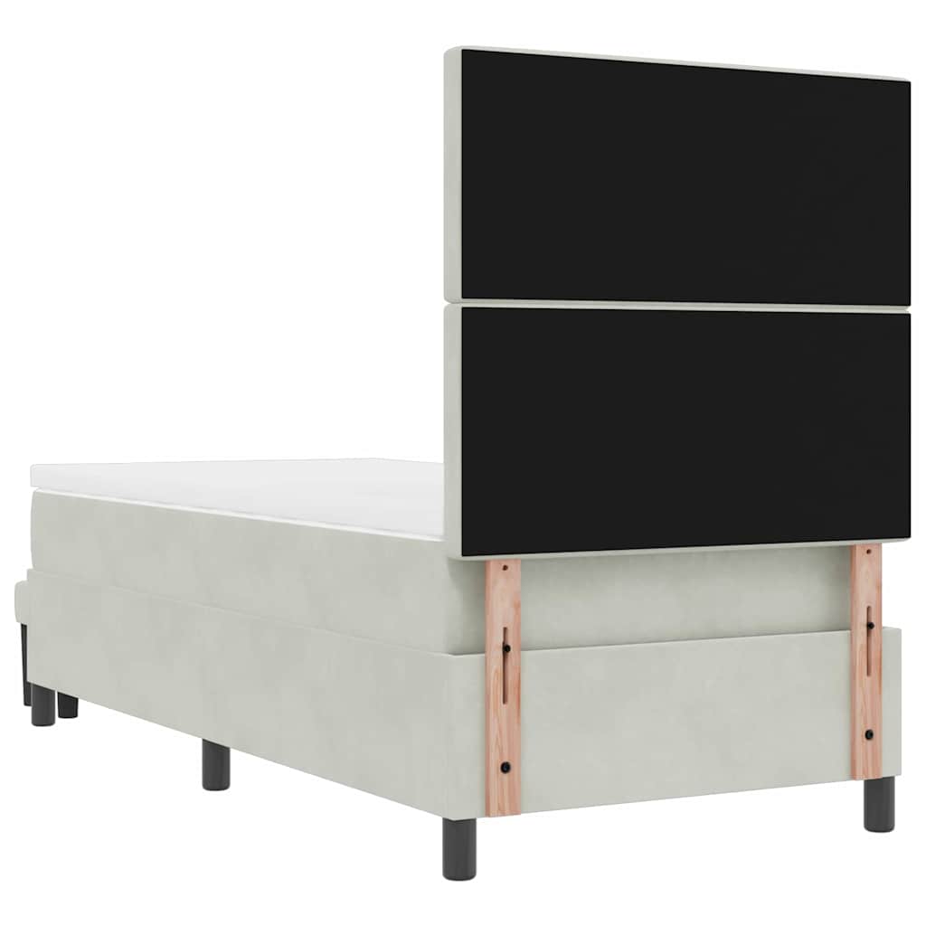 Krevet s opruga kutije Svjetlosiva 200 x 100 cm Baršun