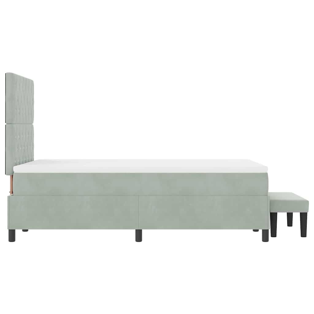 Krevet s opruga kutije Svjetlosiva 200 x 120 cm Baršun