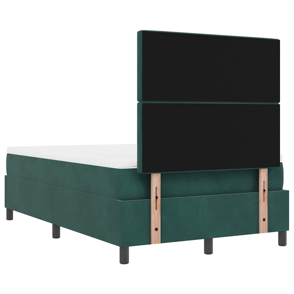 Krevet s opruga kutije Tamnozelena 200 x 120 cm Baršun