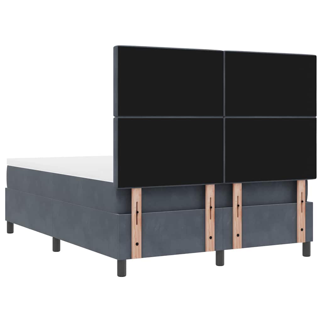 Krevet s opruga kutije Tamno siva 200 x 160 cm Baršun