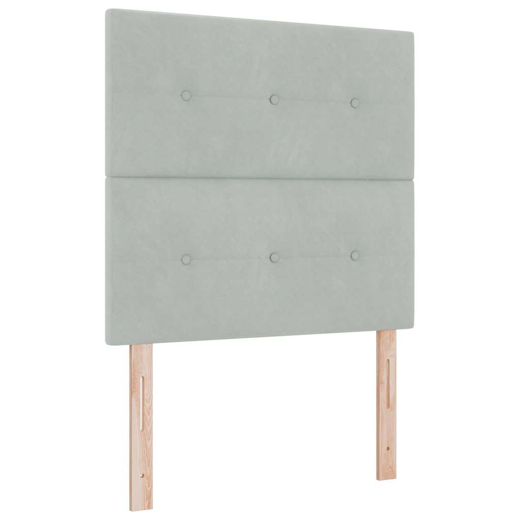 Krevet s opruga kutije Svjetlosiva 200 x 80 cm Baršun