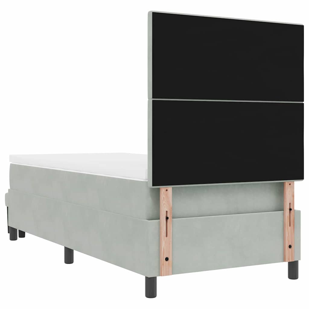 Krevet s opruga kutije Svjetlosiva 200 x 80 cm Baršun