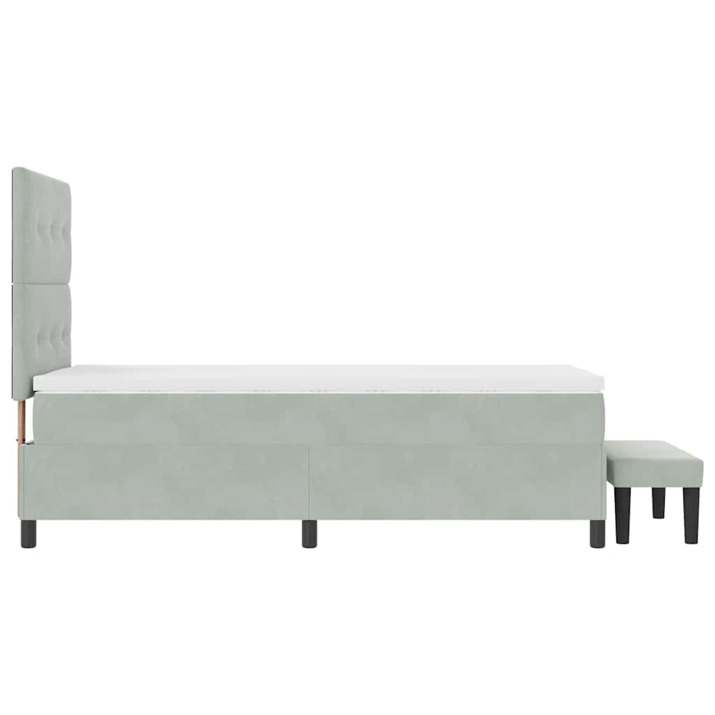 Krevet s opruga kutije Svjetlosiva 200 x 80 cm Baršun