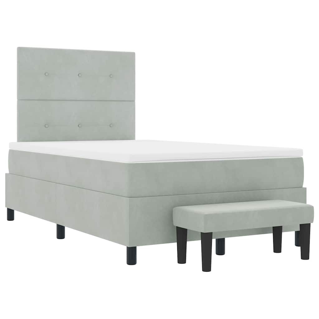 Krevet s opruga kutije Svjetlosiva 200 x 120 cm Baršun