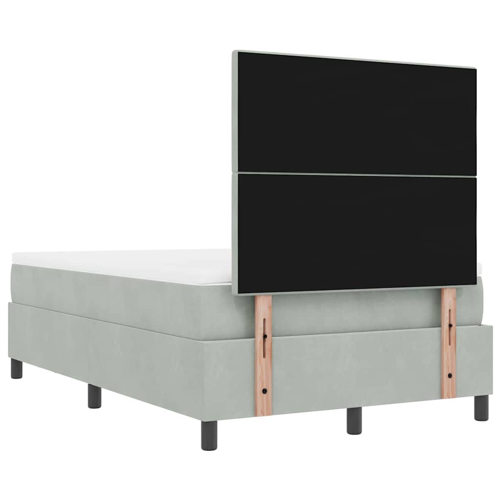 Krevet s opruga kutije Svjetlosiva 200 x 120 cm Baršun