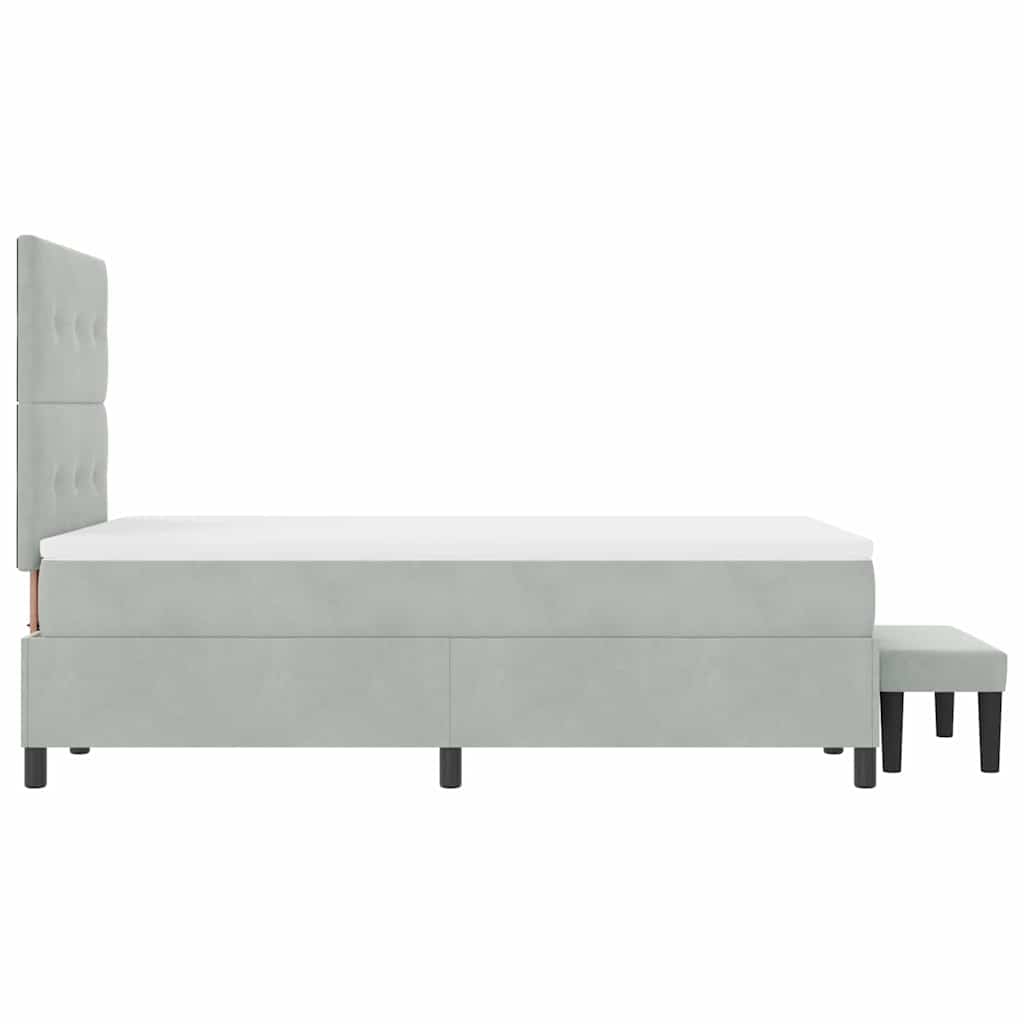 Krevet s opruga kutije Svjetlosiva 200 x 120 cm Baršun