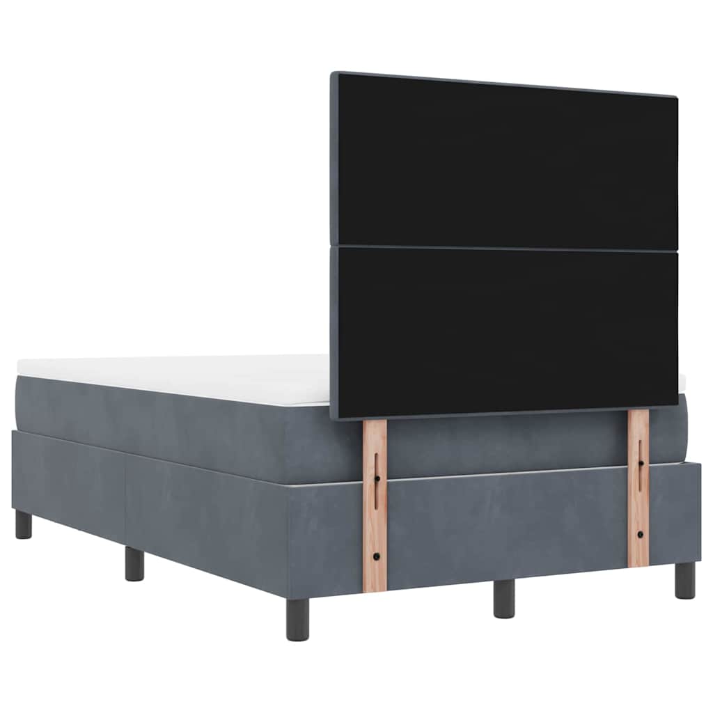 Krevet s opruga kutije Tamno siva 200 x 120 cm Baršun