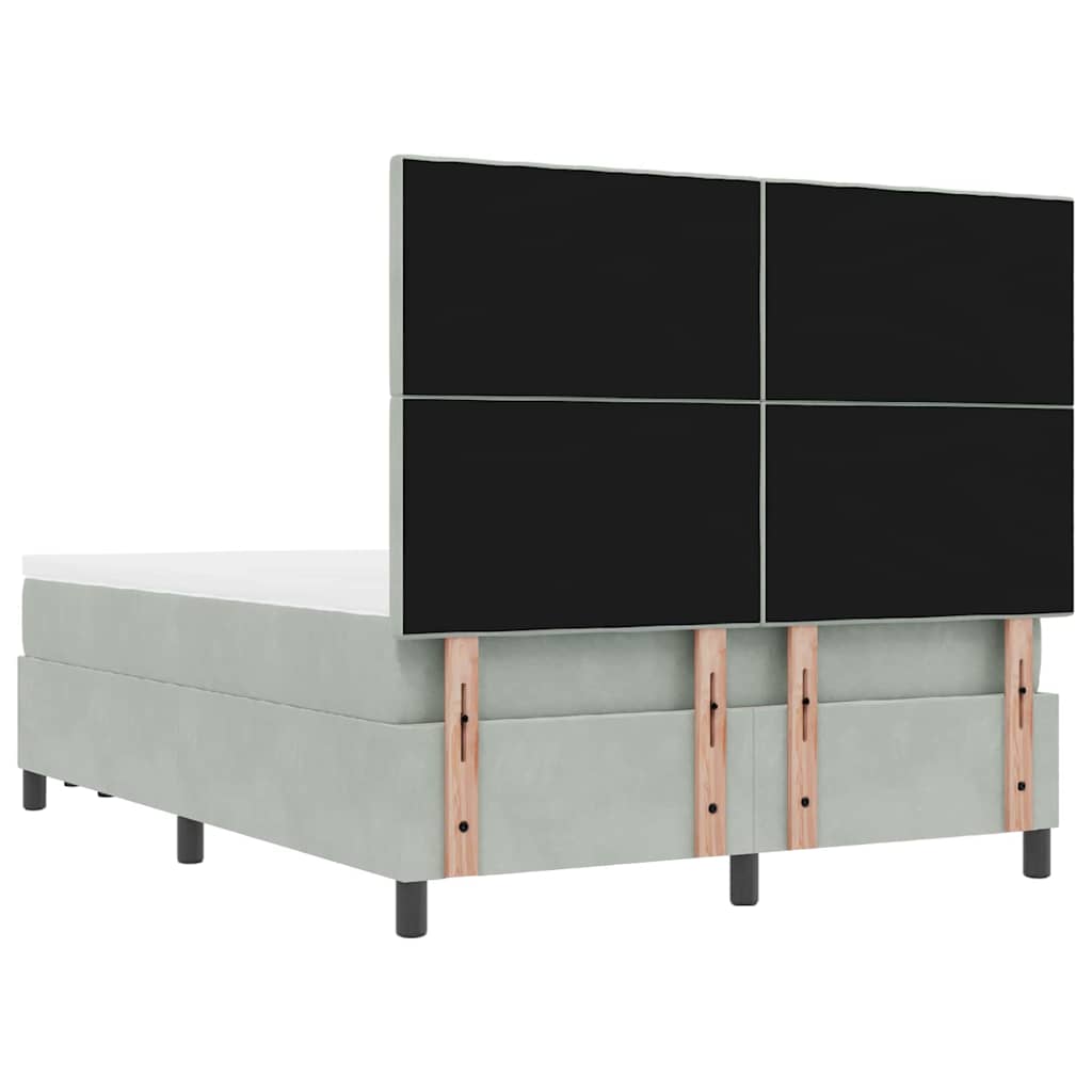 Krevet s opruga kutije Svjetlosiva 190 x 140 cm Baršun