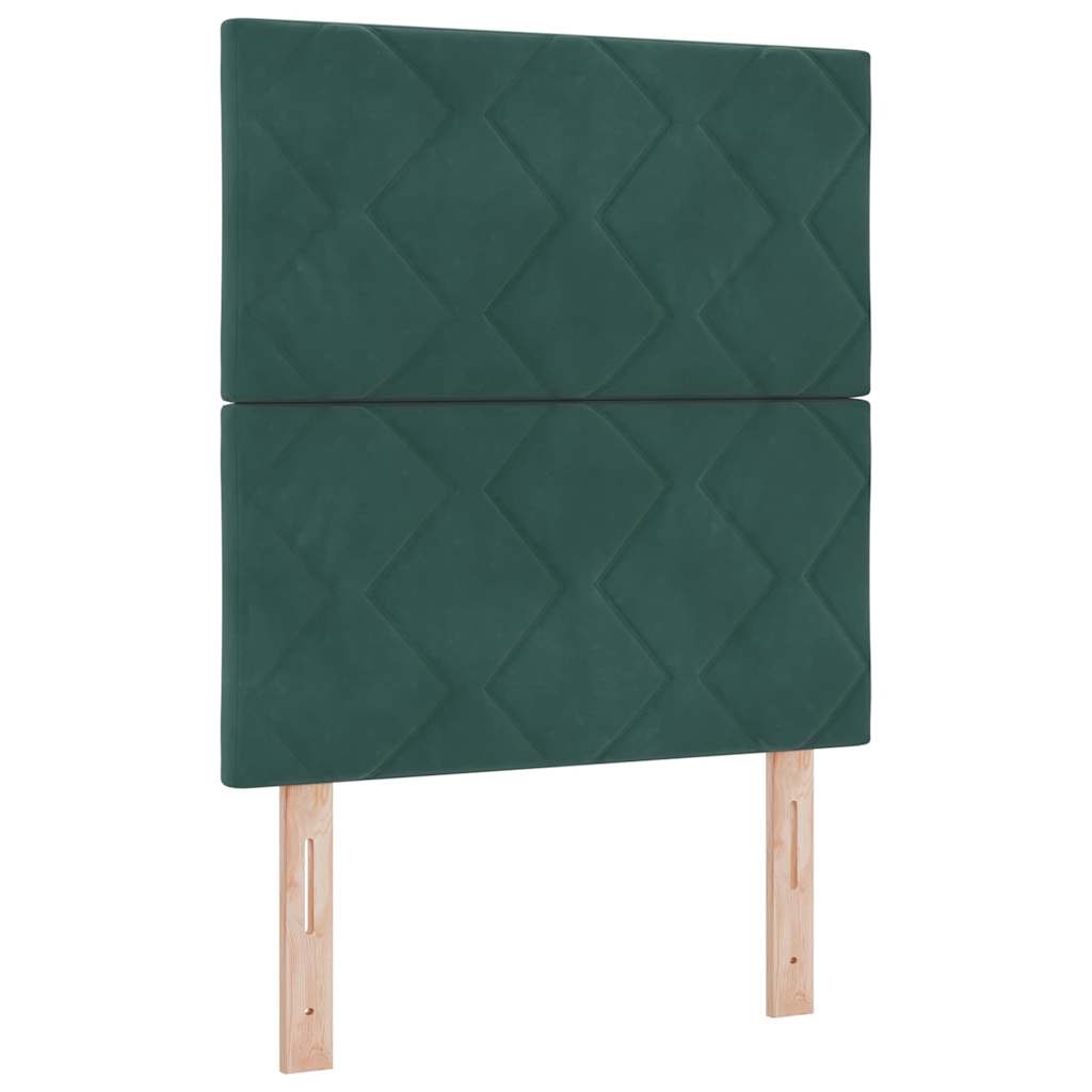 Krevet s opruga kutije Tamnozelena 200 x 80 cm Baršun