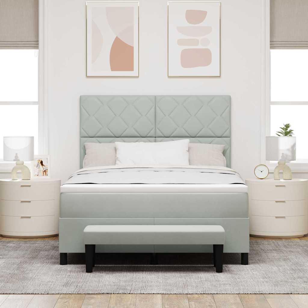 Krevet s opruga kutije Svjetlosiva 200 x 140 cm Baršun