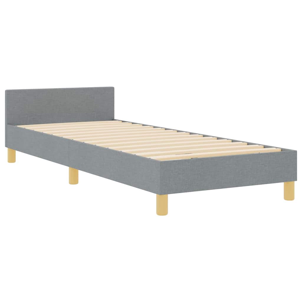 Krevetna konstrukcija Svjetlosiva 80 x 200 cm tkanina